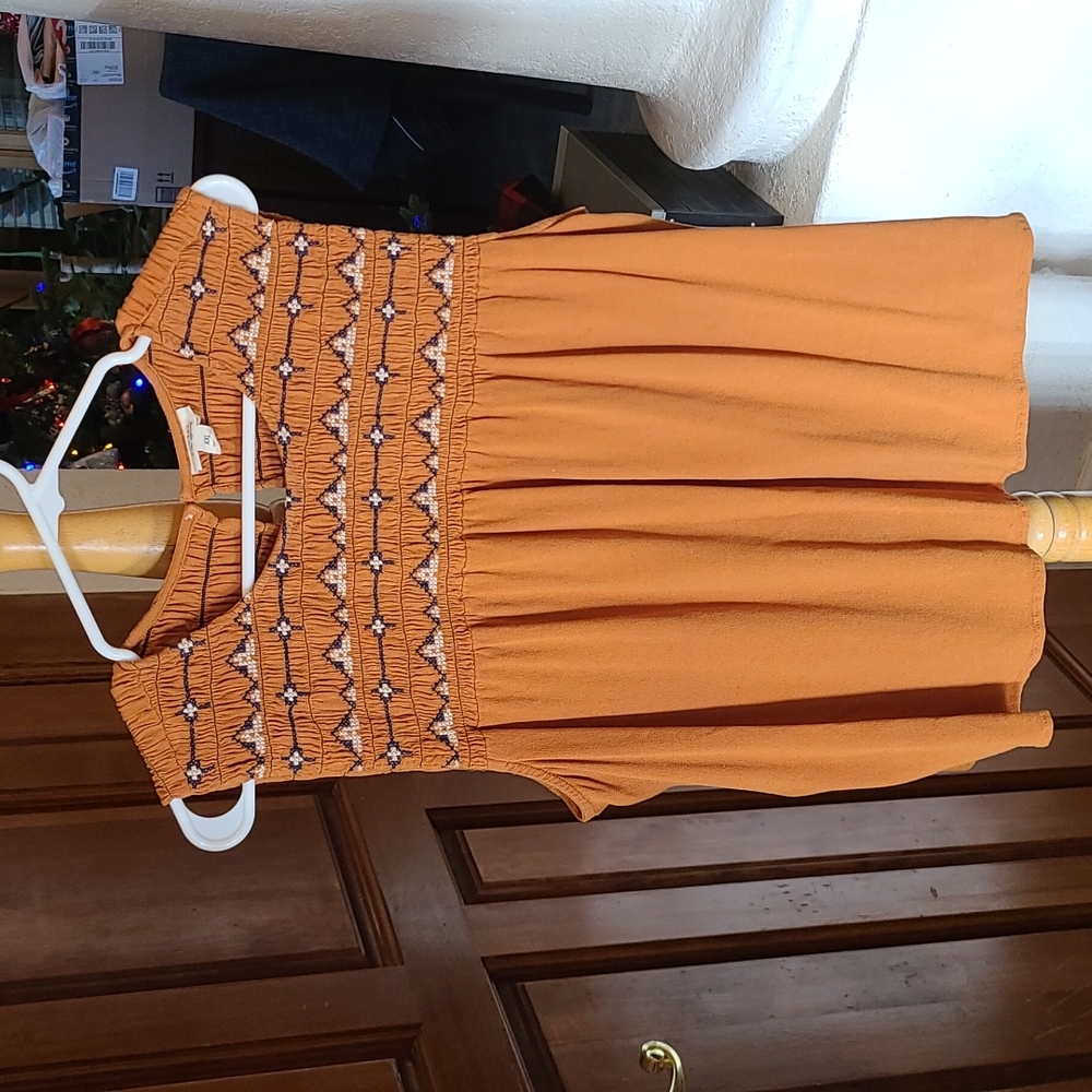 a.n.a. Baby Doll caramel patterned tank XXL